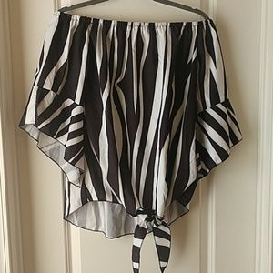 NWT Marcelle Margaux black/white shirt Sz L